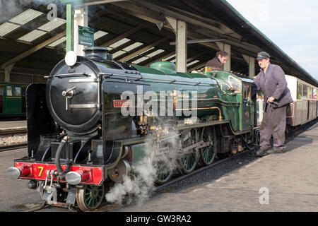 Le Romney, Hythe & Dymchurch Railway (RH&DR) est un 15 en (381 mm) de la jauge dans le Kent, en Angleterre, de l'exploitation de la vapeur et de l'inte Banque D'Images