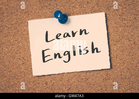 apprendre l’anglais Banque D'Images