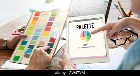 L'impression de mélange RVB Palette Color Concept Banque D'Images