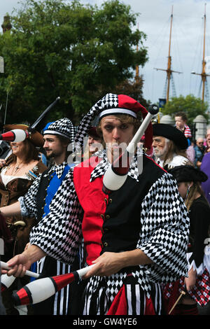 Liverpool, Royaume-Uni. 10 Sep, 2016. Festival pirate à l'Albert Dock Liverpool UK. Un événement familial doté d''un sirènes et pirates Banque D'Images
