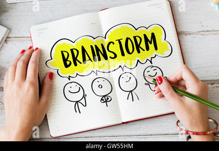 Travail d'affaires Brainstorm Concept Discussion Banque D'Images