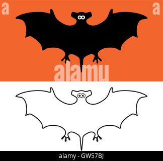 Vector set de symboles chauve-souris vampires effrayant, de la faune concept Illustration de Vecteur