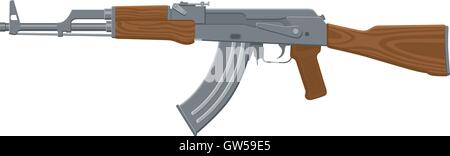 Sub machine gun vecteur conception d'un fusil d'assaut Illustration de Vecteur