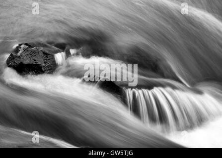 L'image de flux en Bhandardara, Maharashtra, Western Ghats, mousson, Inde Banque D'Images