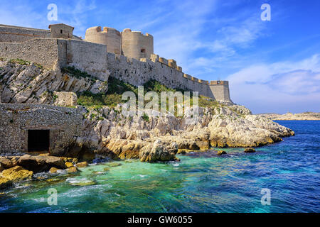 Château d'If château sur une île à Marseille, France, célèbre roman par Dumas Le Comte de Monte Cristo Banque D'Images