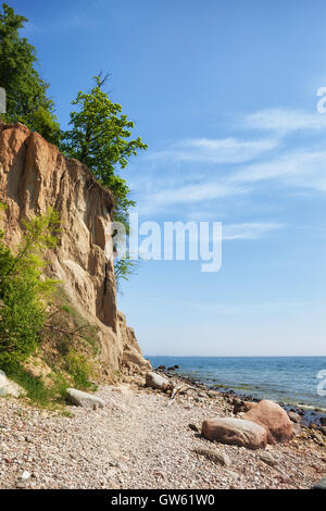 Orlowo Cliff à Gdynia, Pologne, côte de la mer Baltique Banque D'Images