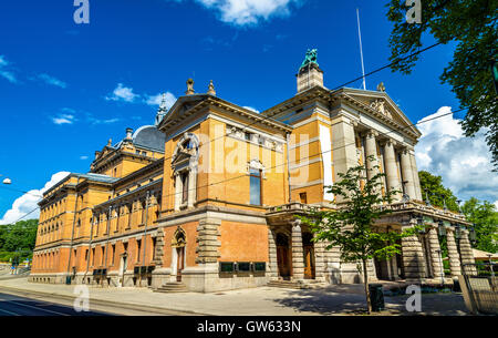 Voir du théâtre national d'Oslo - Norvège Banque D'Images