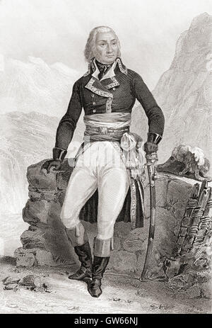 Jean-Baptiste Jourdan, 1er Comte Jourdan, 1762 - 1833. Le commandant français pendant les guerres de la Révolution française et maréchal de France. Banque D'Images