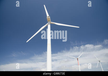 L'Italie. Éoliennes dans le parc éolien à Sedini, Sardaigne. Banque D'Images