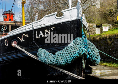 Vintage tug boat le duc de Normandie II amarré dans le bassin du Crinan Canal Crinan sur le à Crinan, Argyll and Bute, Ecosse, Royaume-Uni Banque D'Images