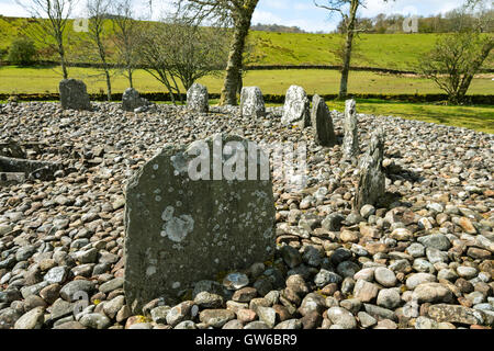 Le cercle de pierre Bois Temple, Kilmartin Glen, Argyll and Bute, Ecosse, Royaume-Uni Banque D'Images