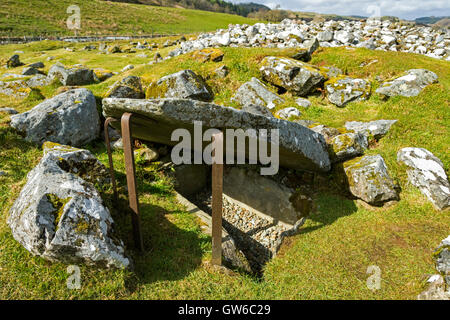 Nether Largie Milieu Cairn Cairn chambré, Kilmartin Glen, Argyll and Bute, Ecosse, Royaume-Uni Banque D'Images