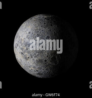 Système solaire planète Alien sur fond noir rendu 3D. Éléments de cette image fournie par la NASA Banque D'Images