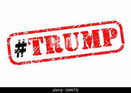 Donald Trump hashtag rubber stamp vector illustration Banque D'Images