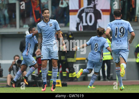 Rome, Italie. Sep 11, 2016. Alvarez en action au cours de la Serie A italienne match de championnat entre l'AS Rome et la Sampdoria au Stade Olympique sur Seprember 11, 2016 à Rome en Italie. Crédit : marco iacobucci/Alamy Live News Banque D'Images