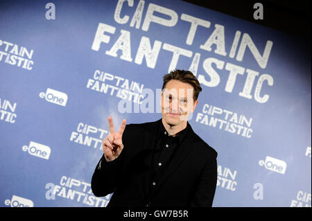 Madrid, Espagne. 12 Sep, 2016. Madrid, Espagne. 12 Septembre, 2016. L'acteur Matt Ross participant à "capitaine" fantastique photocall à Madrid. 12/09/2016 © Gtres información más Comuniación on line,S.L./Alamy Live News Crédit : Gtres más información en ligne Comuniación,S.L./Alamy Live News Banque D'Images