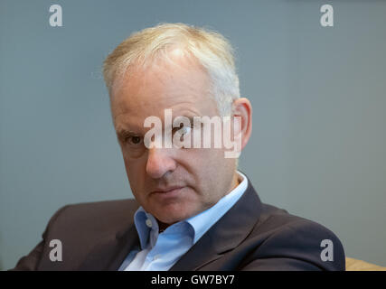 Berlin, Allemagne. 12 Sep, 2016. Johannes TEYSSEN Eon Chef de la DPA s'exprimant lors d'une entrevue à Berlin, Allemagne, 12 septembre 2016. PHOTO : SOEREN STACHE/DPA/Alamy Live News Banque D'Images