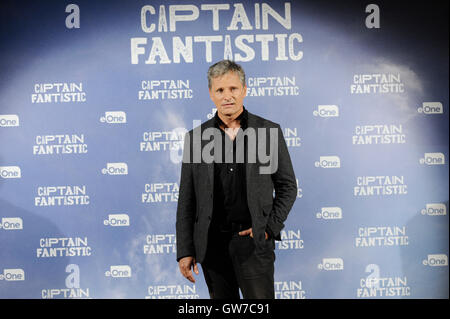 Madrid, Espagne. 12 Sep, 2016. Viggo Mortensen acteur participant à "capitaine" fantastique photocall à Madrid. 12/09/2016 Credit : Gtres más información en ligne Comuniación,S.L./Alamy Live News Banque D'Images