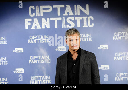 Madrid, Espagne. 12 Sep, 2016. Viggo Mortensen acteur participant à "capitaine" fantastique photocall à Madrid. 12/09/2016 Credit : Gtres más información en ligne Comuniación,S.L./Alamy Live News Banque D'Images