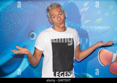 Rome, Italie, le 12 septembre 2016. l'acteur italien Giovanni Vernia, à l'aperçu du film 'Trouver Dory' ay Audotorium Conciliazione, crédits : Luigi de Pompeis/Alamy live news Banque D'Images