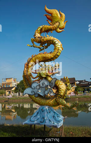 Lanterne Dragon, Hoi An (Site du patrimoine mondial de l'UNESCO), Vietnam Banque D'Images