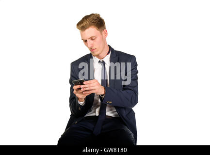 Young businessman portrait isolé Banque D'Images