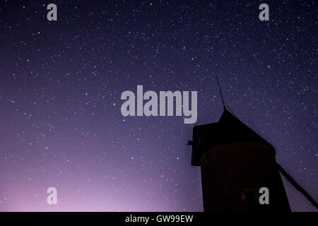 Domaine de la vigne dans le vignoble de Bordeaux, nuit, France Banque D'Images