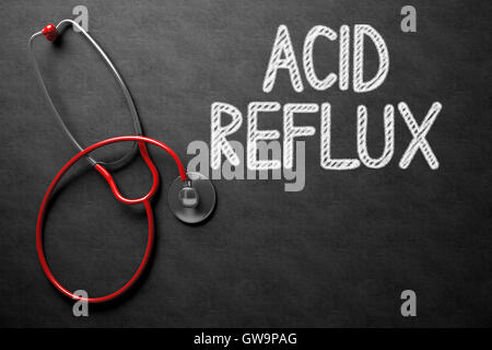 Le reflux acide Concept sur tableau. 3D Illustration. Banque D'Images