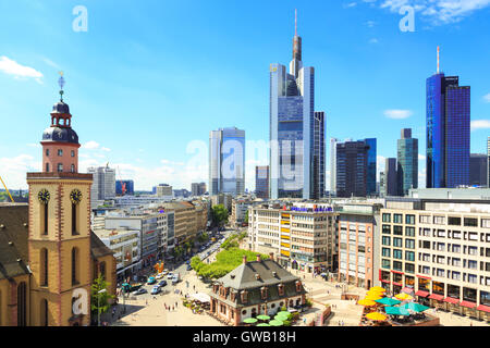 Frankfurt am Main, le Hauptwache. Banque D'Images