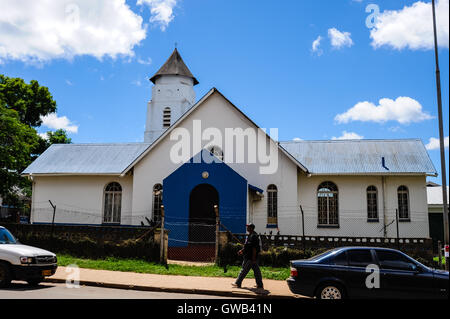 Manzini est la deuxième plus grande ville et le principal centre industriel. Le Royaume du Swaziland, en Afrique australe, bordé par l'Afrique du Sud et au Mozambique. Banque D'Images