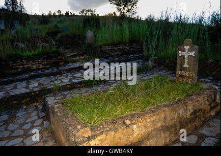 La Tombe de voleur au cimetière de Pilgrim's Rest, une ancienne ville minière en Afrique du Sud a déclaré un monument national. Banque D'Images