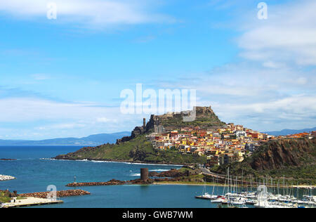 Ville médiévale de Castelsardo en Sardaigne, Italie Banque D'Images