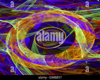 Résumé Contexte Le chaos de couleur générés numériquement Banque D'Images