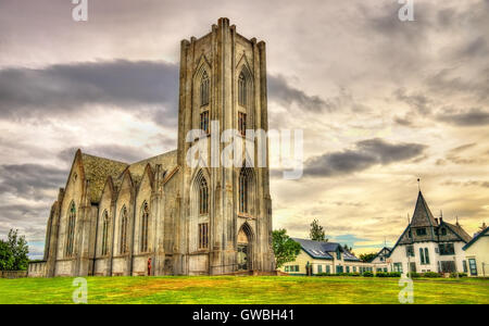 Église de landakot Cathédrale, La Basilique du Christ Roi à Reykjavik, Islande Banque D'Images