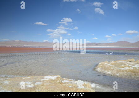 Vue panoramique sur la lagune de l'altiplano Bolivie Banque D'Images