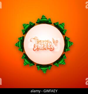 Joyeux noël, carte de souhaits lettrage calligraphie Illustration de Vecteur