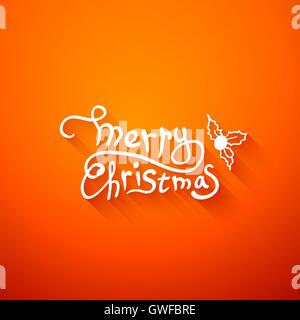 Joyeux noël, carte de souhaits lettrage calligraphie Illustration de Vecteur