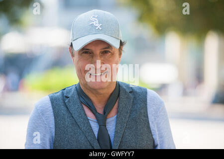 Stuttgart, Allemagne. 12 Sep, 2016.-dpa - Exclusif Singer Peter Schilling photographié à la Schlossplatz à Stuttgart, Allemagne, 12 septembre 2016. PHOTO : SILAS STEIN/DPA/Alamy Live News Banque D'Images