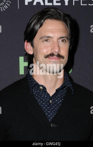 Beverly Hills, CA, États-Unis. 13 septembre 2016. 13 septembre 2016 : Beverly Hills, Californie. Milo Vintimiglia. Le PaleyFest du Paley Center for Media 2016 Fall TV Preview - ''This Is US'' s'est tenu au Paley Center for Media. Crédit : Birdie Thompson/AdMedia/Alamy Live News Banque D'Images