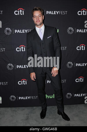 Beverly Hills, CA, États-Unis. 13 septembre 2016. 13 septembre 2016 : Beverly Hills, Californie. Justin Hartley. Le PaleyFest du Paley Center for Media 2016 Fall TV Preview - ''This Is US'' s'est tenu au Paley Center for Media. Crédit : Birdie Thompson/AdMedia/Alamy Live News Banque D'Images