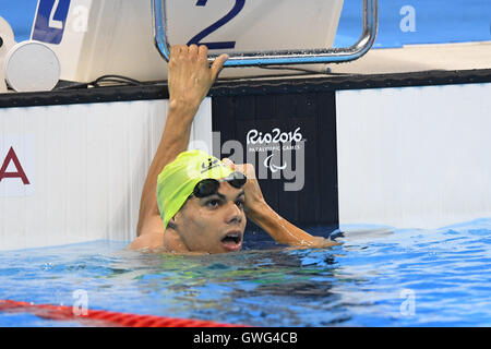 Rio de Janeiro, Brésil. 13 Sep, 2016. Andre Brasil (BRA) Natation : le 100 m libre S10 au final de natation olympique Stade lors des Jeux Paralympiques de Rio 2016 à Rio de Janeiro, Brésil . Credit : AFLO SPORT/Alamy Live News Banque D'Images