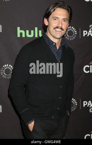 Los Angeles, CA. 13 Sep, 2016. Milo Ventimiglia aux arrivées pour 2016 PaleyFest Fall TV Previews - NBC, le Paley Center for Media, Los Angeles, CA Septembre 13, 2016. Credit : Priscilla Grant/Everett Collection/Alamy Live News Banque D'Images