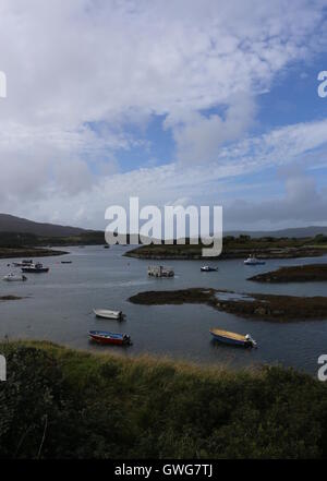 Des îlots et des bateaux dans son d'ulva Ecosse 30 septembre 2016 Banque D'Images