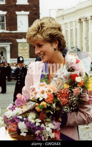 La princesse Diana coque visites concernent juin 1992 Banque D'Images