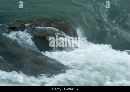 L'image de flux en Bhandardara, Maharashtra, Western Ghats, mousson, Inde Banque D'Images