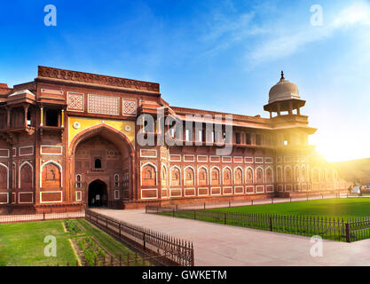 L'Inde. L'Agra. Fort Rouge. Banque D'Images