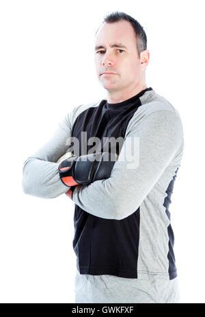 Caucasian boxer 40 ans Banque D'Images