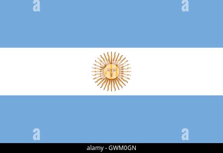 L'Argentine Drapeau, couleurs officielles et la proportion exacte, vector illustration. Illustration de Vecteur