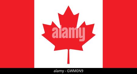 Drapeau du Canada, couleurs officielles et la proportion exacte, vector illustration. Illustration de Vecteur