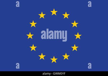Drapeau de l'Union européenne UE , drapeau , couleurs officielles et proportion , vector illustration Illustration de Vecteur